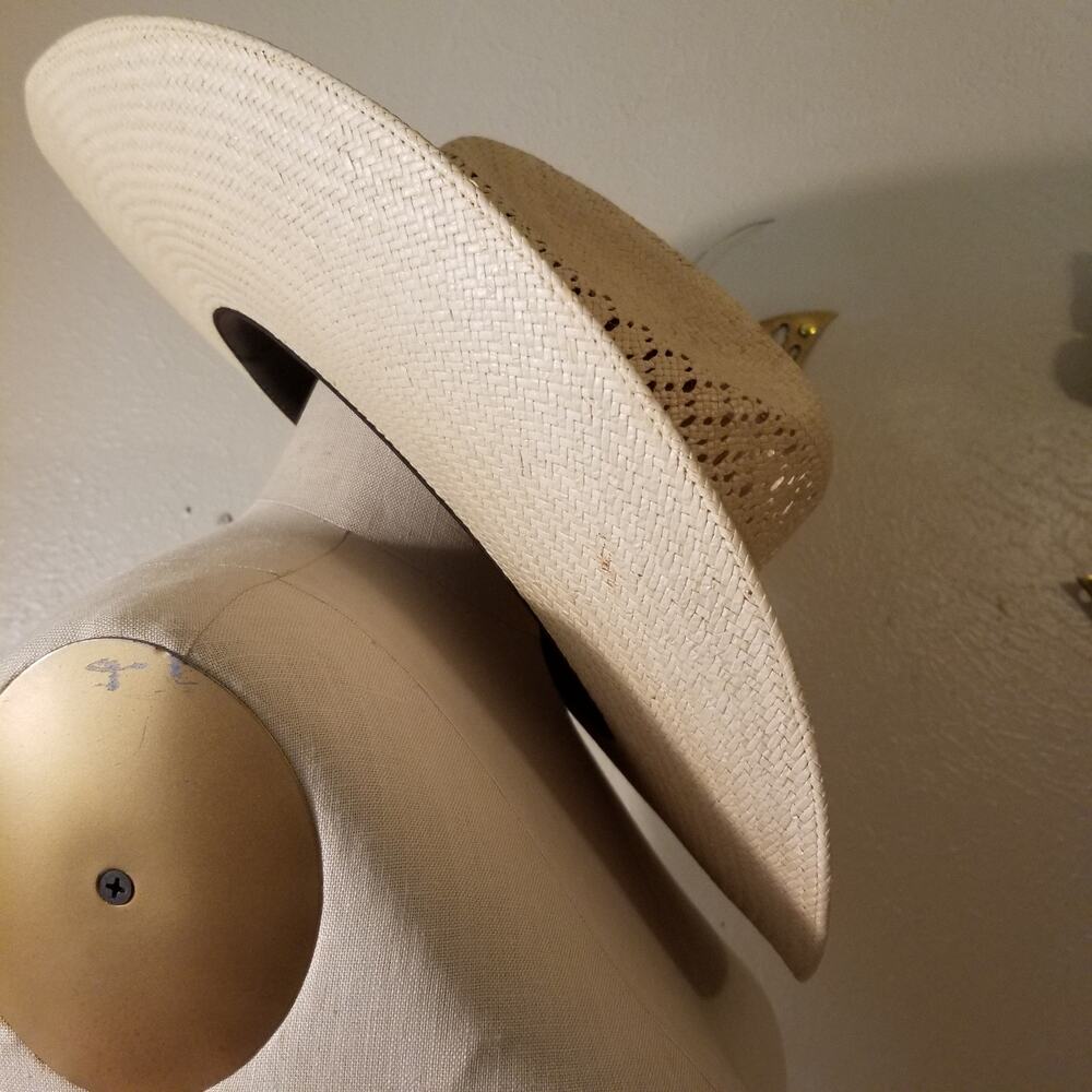 Vintage Resistol Classic Straw Cowboy Hat Self Conforming Size 7 5/8 - Picture 4 of 9